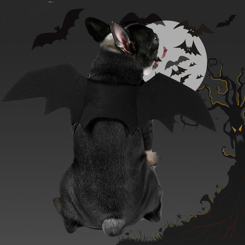 Schattige Huisdier Kleding Black Bat Wings Harnas Kostuum Voor Halloween Cosplay Kat Hond Halloween Party Voor Dierbenodigdheden