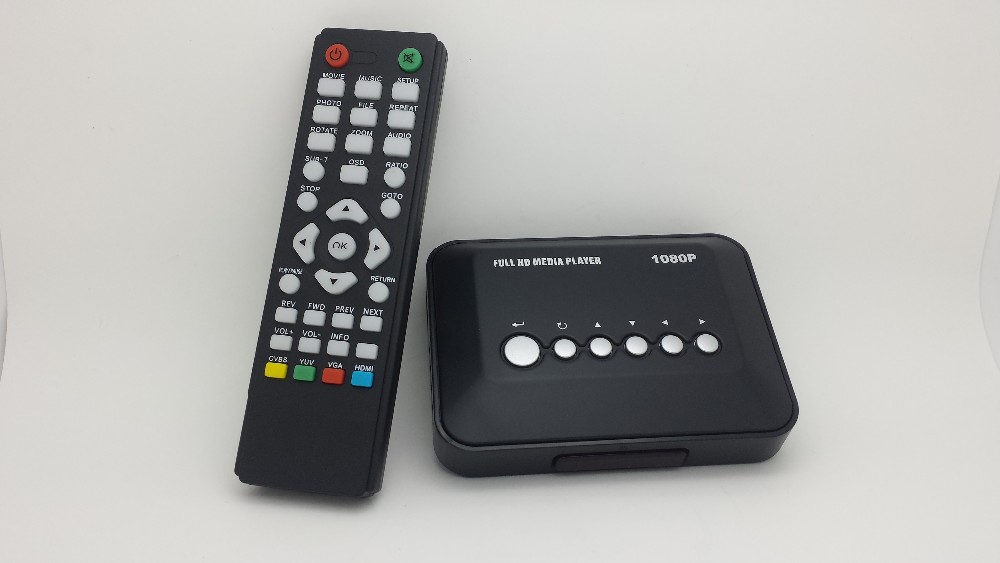 JEDX mp018 Full HD 1080 P Media player RM MKV H.264 de AV HDMI tarjeta SD de soporte de hasta 32 GB USB2.0 anfitrión