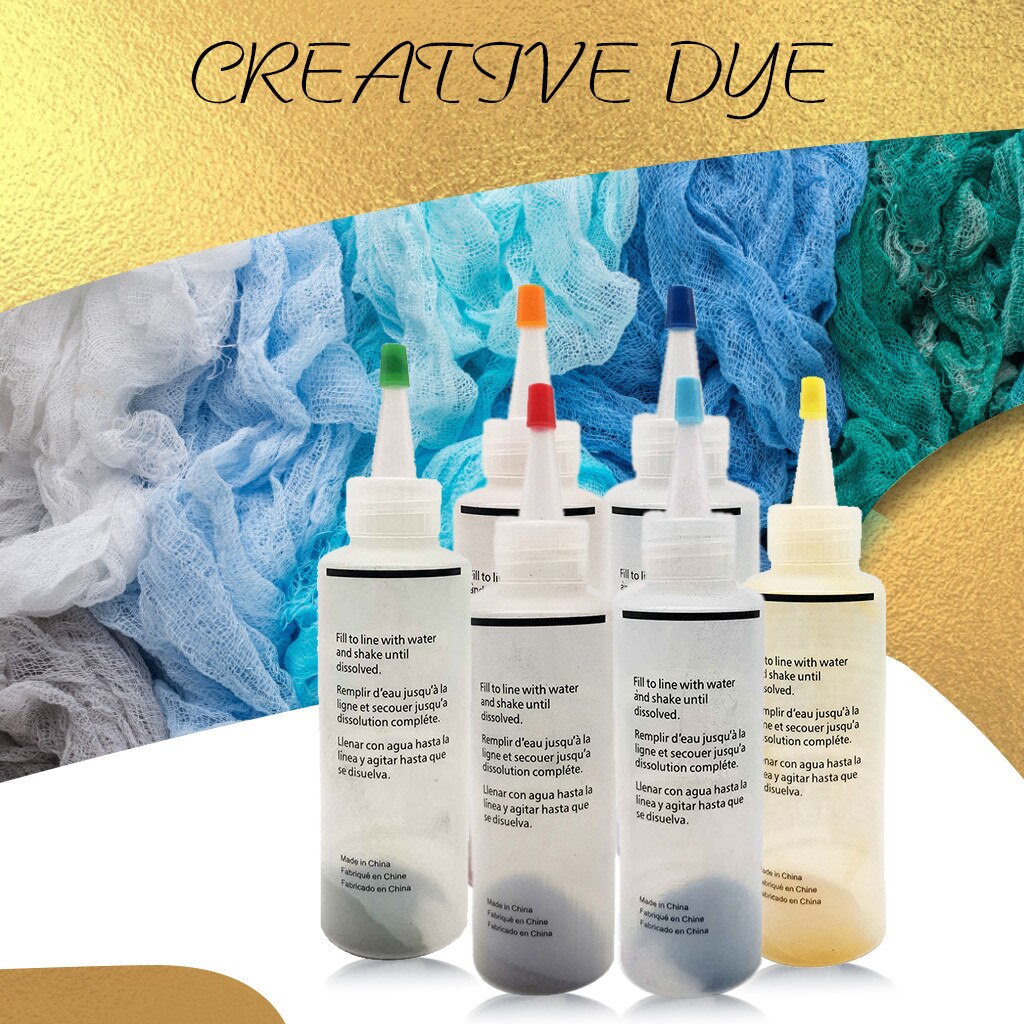 6/8/10 farver et-trins slipsfarvestof kit diy sæt til tekstil tekstil håndværk kunst tøj til solo projekter farvestoffer maling og familie sjov