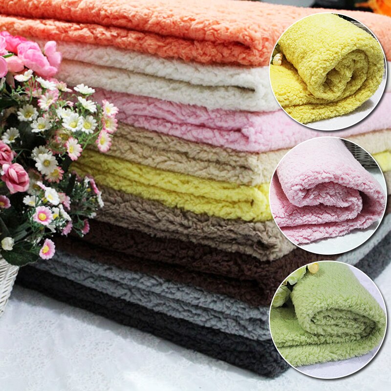 100 brede katoenen fluwelen pluche stof zachte warme poppenhuisdierkleding handschoenvoering verdikte lamswol stof doe-het-zelf naaien
