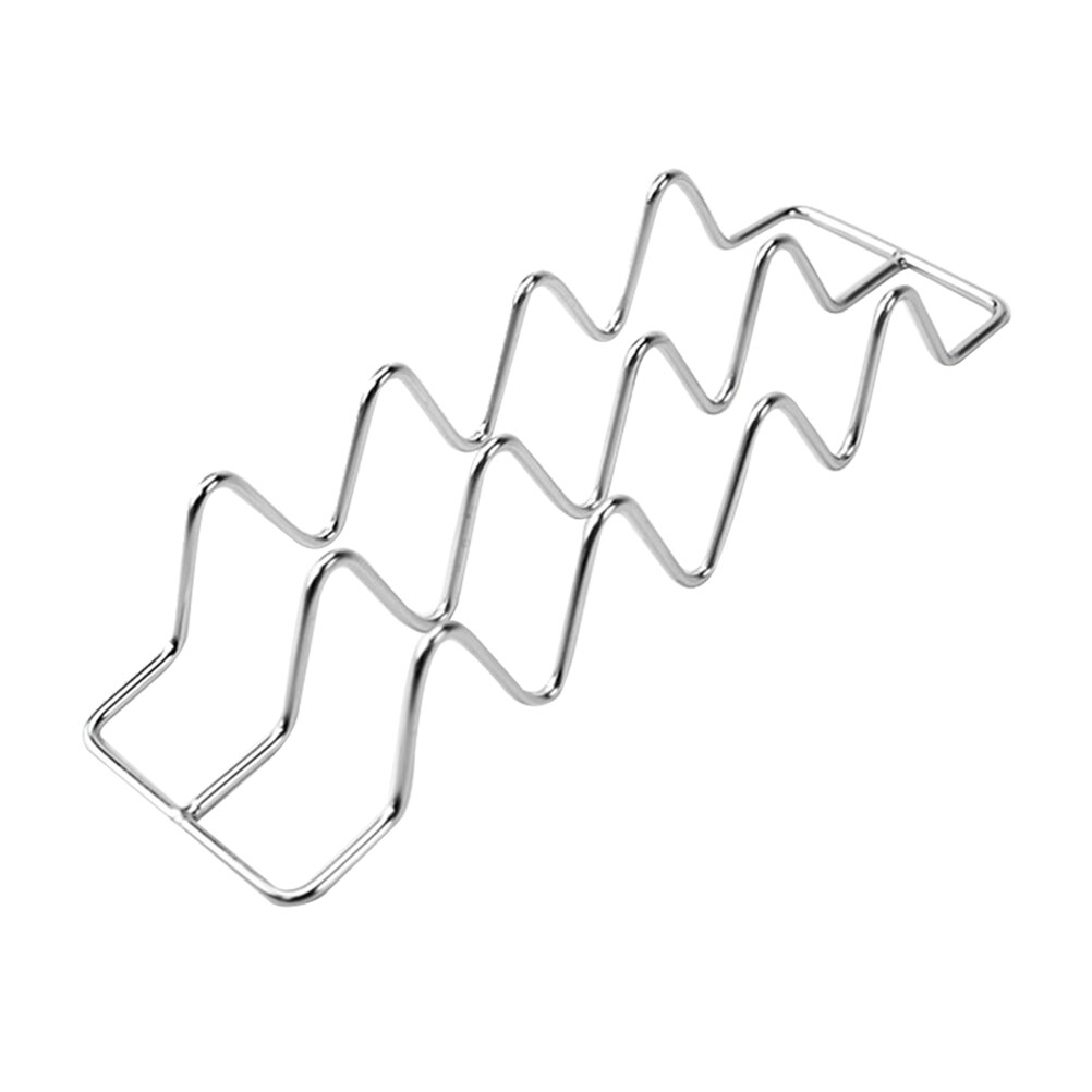 Stainless Steel Taco Rack Restaurant Pancake Stand Desktop Chicken Rolls Holder: Default Title