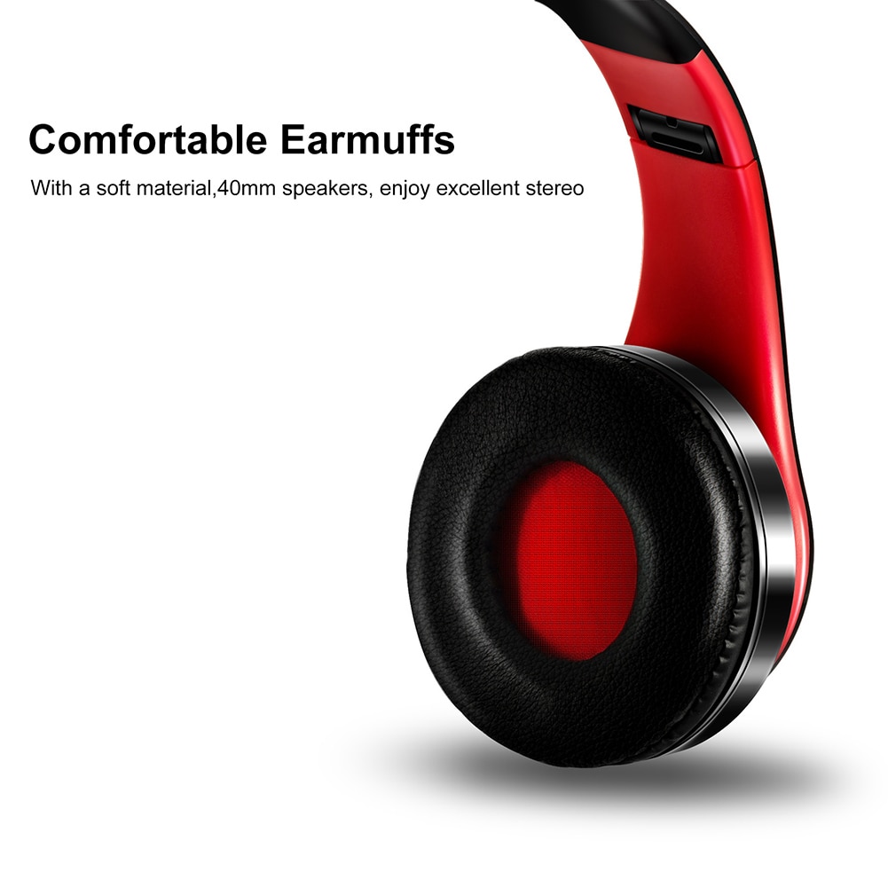 Bluetooth 4.0 Foldable Stereo Wireless Headphones Heavy Bass Headsets with Mic EDR Bluetooth Sports Earphone For Phone PC