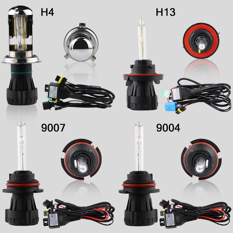 C5 hurtigstart 55w 12v skjulte xenonsett konverteringssett med  h1 h3 h7 h11 hb3 hb4 h4 h13 9007 bi- xenon dobbel stråle 5500k høye lumen