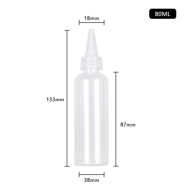 Transparent Abgabe Flaschen Labor Dropping Flaschen Runde LDPE Kunststoff Squeeze Flasche Nachfüllbar Container Leere Flaschen TSLM2: 80ML