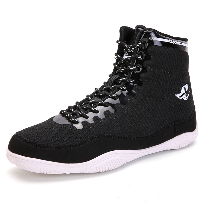 Zapatos profesionales de lucha de boxeo para hombre, zapatillas de levantamiento de pesas, zapatilla suave, transpirables, usable, entrenamiento, botas de combate