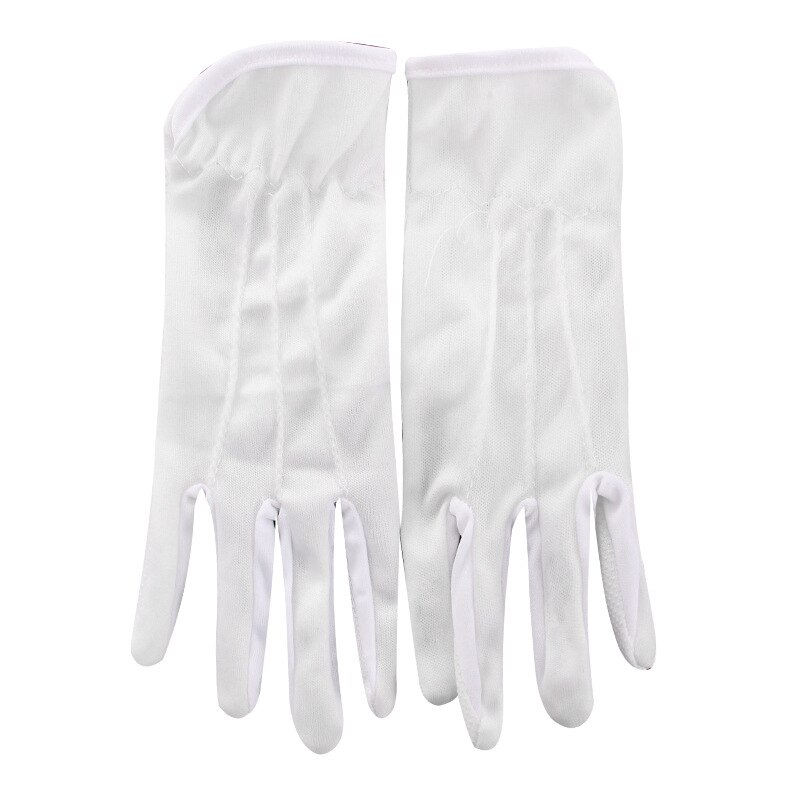 Guantes de algodón para mujer, protector solar para conducción, finos, de algodón puro, antideslizantes, transpirables, Color blanco suave