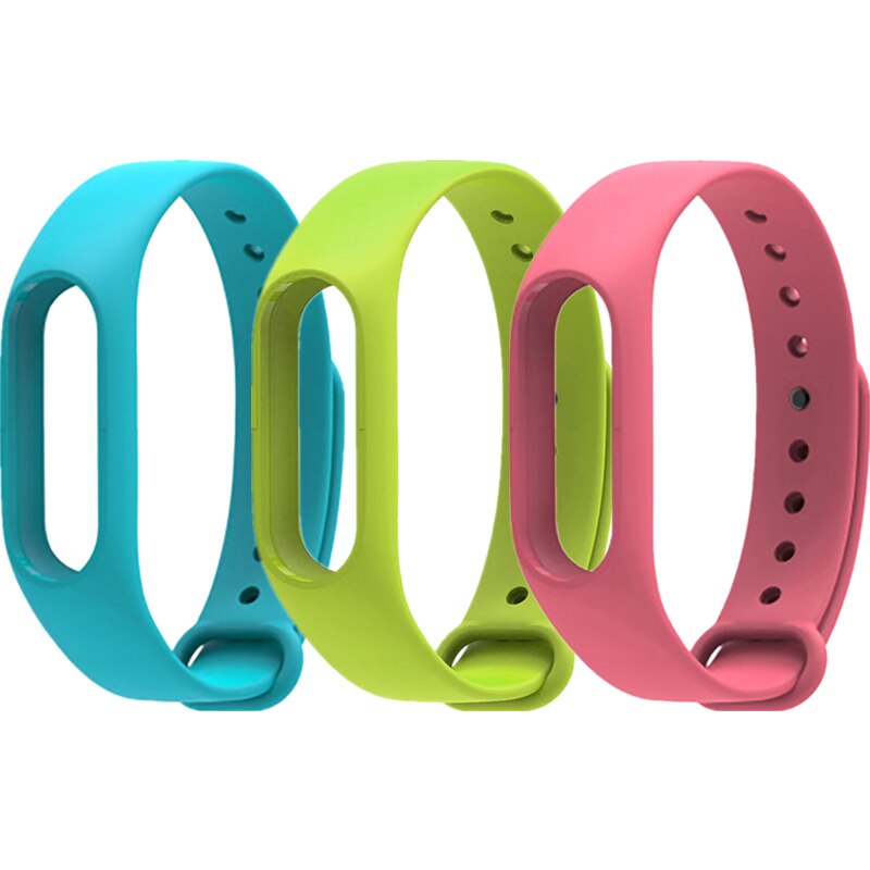 Til xiaomi mi band 2 rem, der erstatter smart armbåndstilbehør tofarvet mi band 2 armbåndsrem  mi 2 silikonestrop armbånd: 3 farve 1