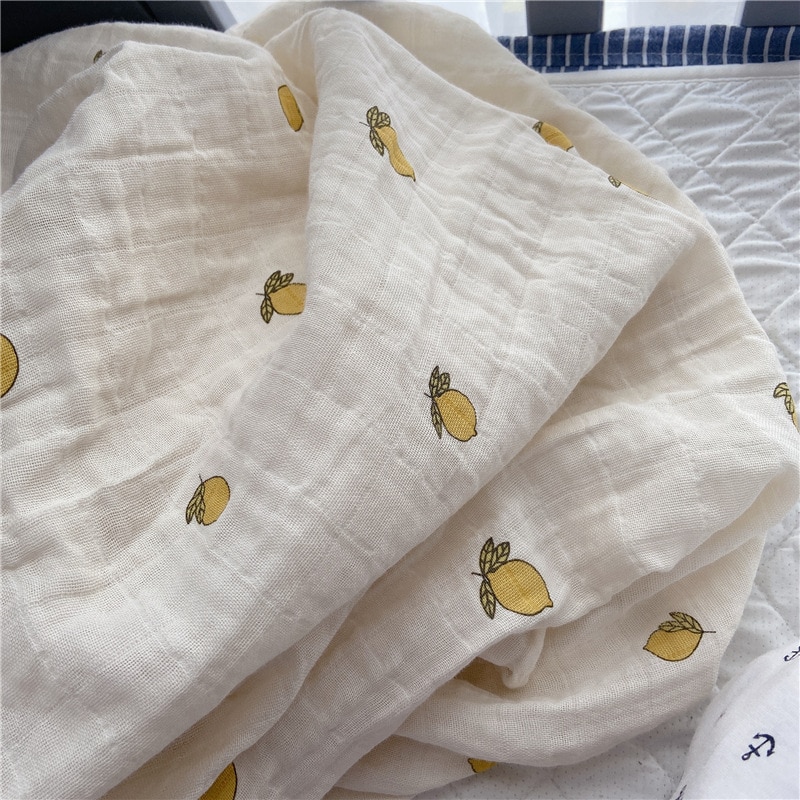 -né bébé couverture fruits bébé emmaillotage couvertures mousseline bébé lange d'emmaillotage doux bio enfants bambin poussette literie couvertures
