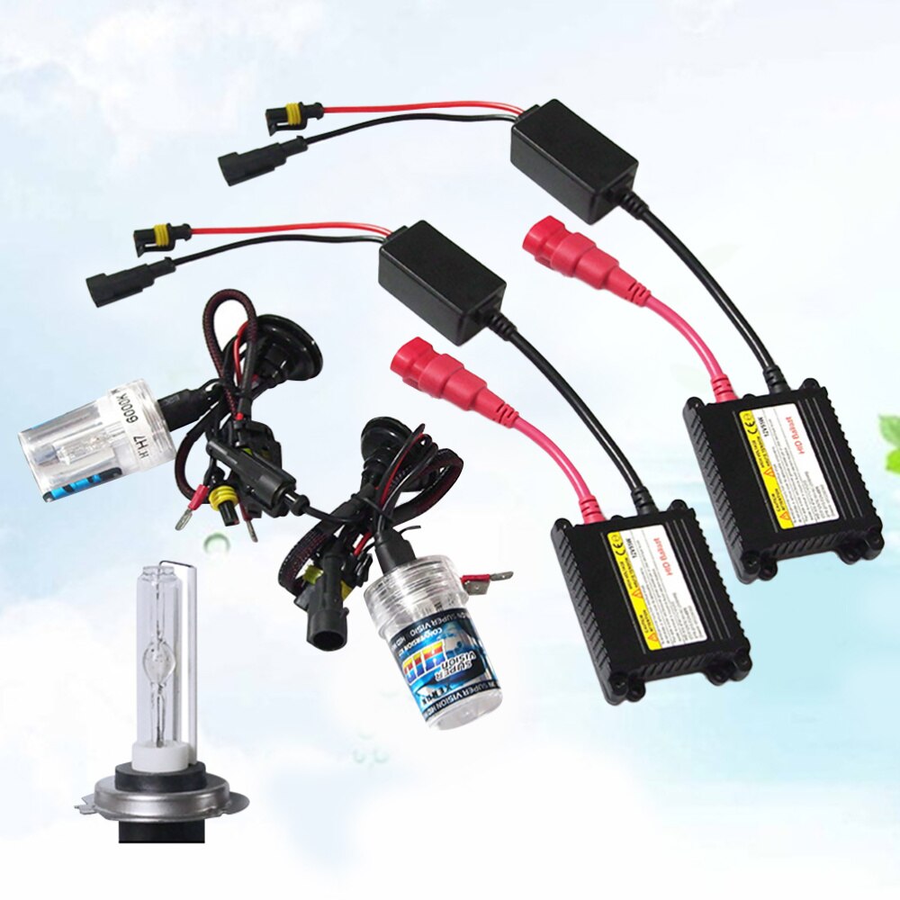 1 Set H7 55W Xenon HID Kit Metal Ceramic Base Xenon Bulb Lamp 6000K Digital Ballast for Car Headlight DC 12V