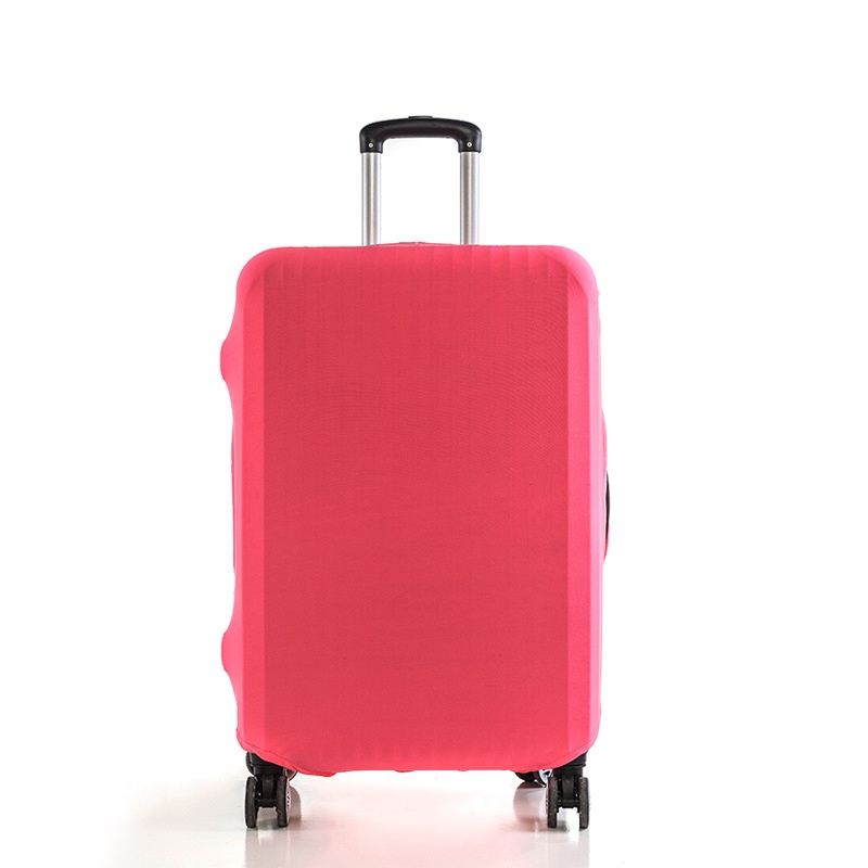 Luggage Protective Cover Solid Color Suitable for 18-28 Inch Suitcases: XL / Pink