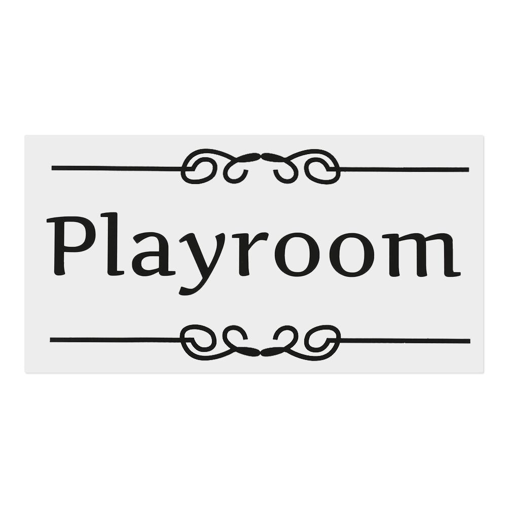Diy Office Bedroom Playroom Vinyl Wall Art Toilet Decals Entrance Sign Door Stickers: Playroom