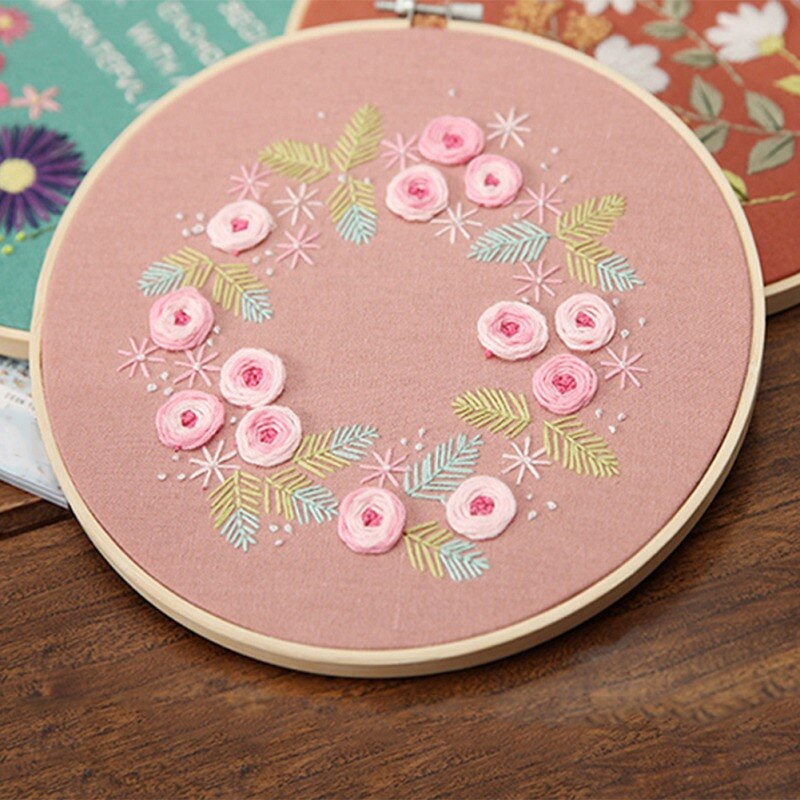 Handmade Embroidery Three-dimensional Embroidery FlowerDiy Material Package European Making Adult Beginners Introduction Ribbon
