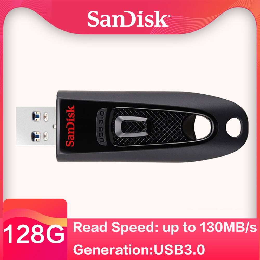 Sandisk CZ48 Usb 3.0 Flash Drive Pen 16Gb 32Gb 64Gb 128Gb 256Gb 512Gb Flash drive Stick Pendrive Flashdisk Usb Key U Schijf Voor Pc: 128GB