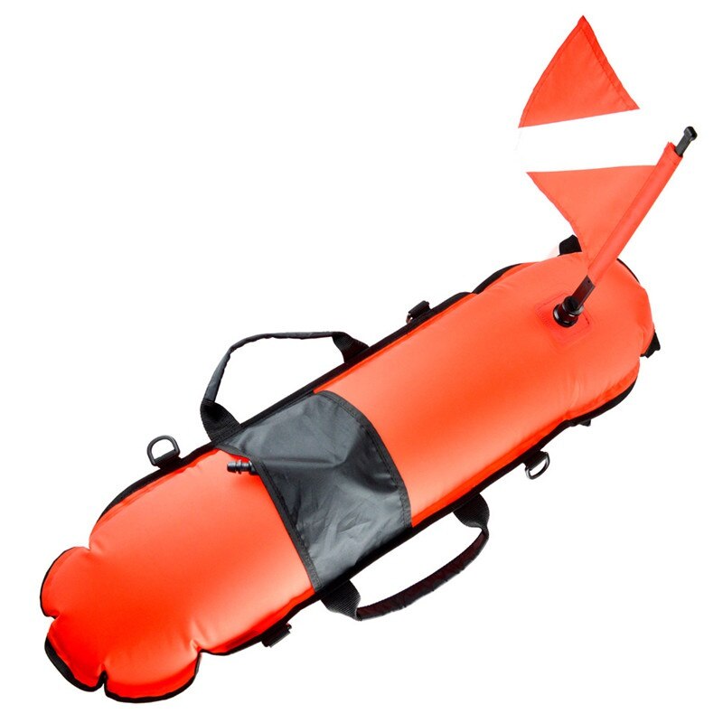 Opblaasbare Duiken Onderwatervissers Signaal Float Boei Met De Duik Vlag Banner, Gratis Duiken Strand Duiken Snorkelen Veiligheid Si