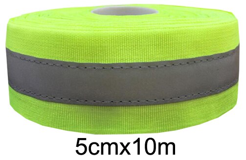 Fluorescent yellow/Fluorescent Orange Reflective Fabric Sew On safe clothing: yellow 10m