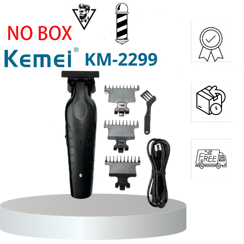 Kemei 2299 tondeuse à cheveux sans fil pour coiffeur Machine professionnelle pour couper les cheveux avec finition électrique 0mm: Bleu