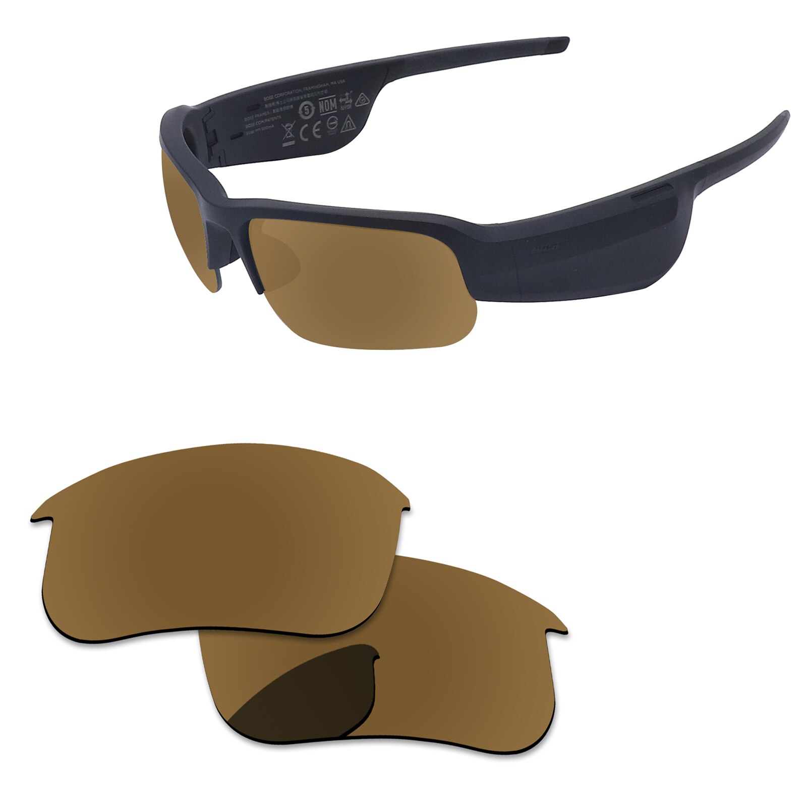 Alphax Replacement Lenses for Bose Tempo Sunglasses Polarized - Multiple Options: Bronze Golden