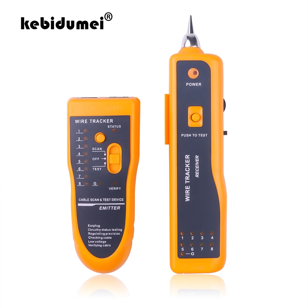 Kebidumei RJ11 RJ45 Kot5 Kot6 wykrywacz kabli telefonicznych kreślarz toner Ethernet próbnik kabla sieciowego LAN wykrywacz linii znalazca
