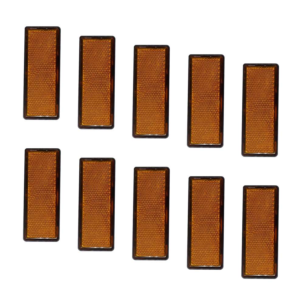 10x Reflector Sticker Zware Vrachtwagen Auto Exterieur Accessoires Zelfklevende Reflecterende Tape Reflex Exterieur Waarschuwing Strip