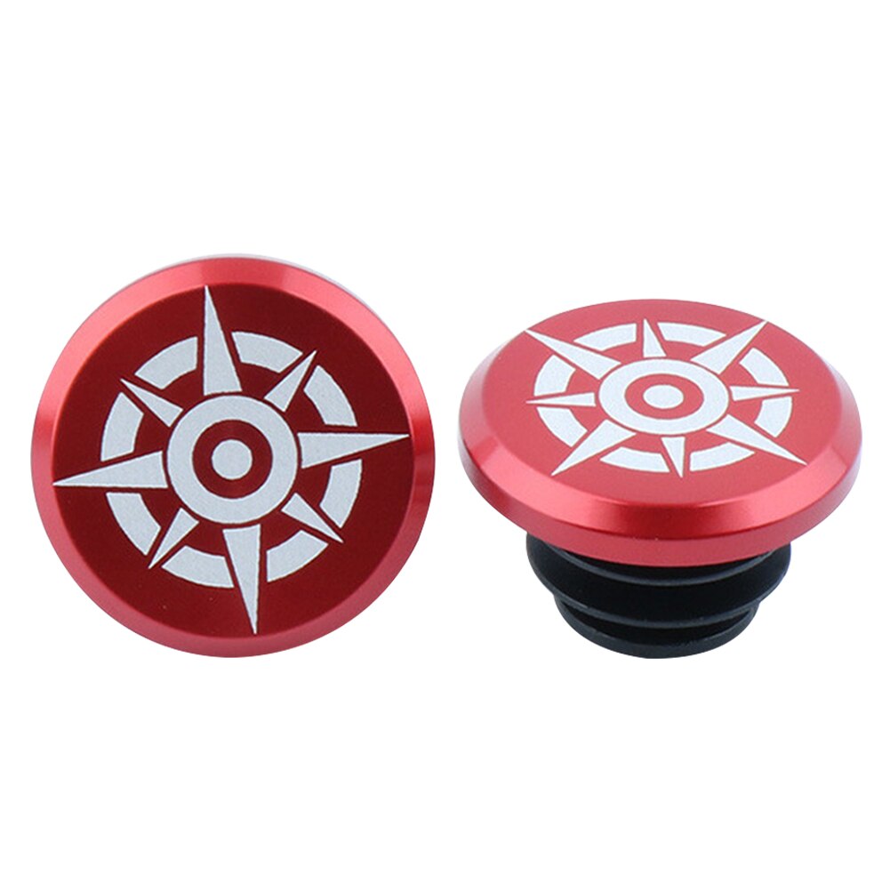 Tapones de aleación de aluminio para manillar de bicicleta, 2 piezas, para Shimano MTB, accesorios plegables para bicicleta de montaña y carretera: Red Astral