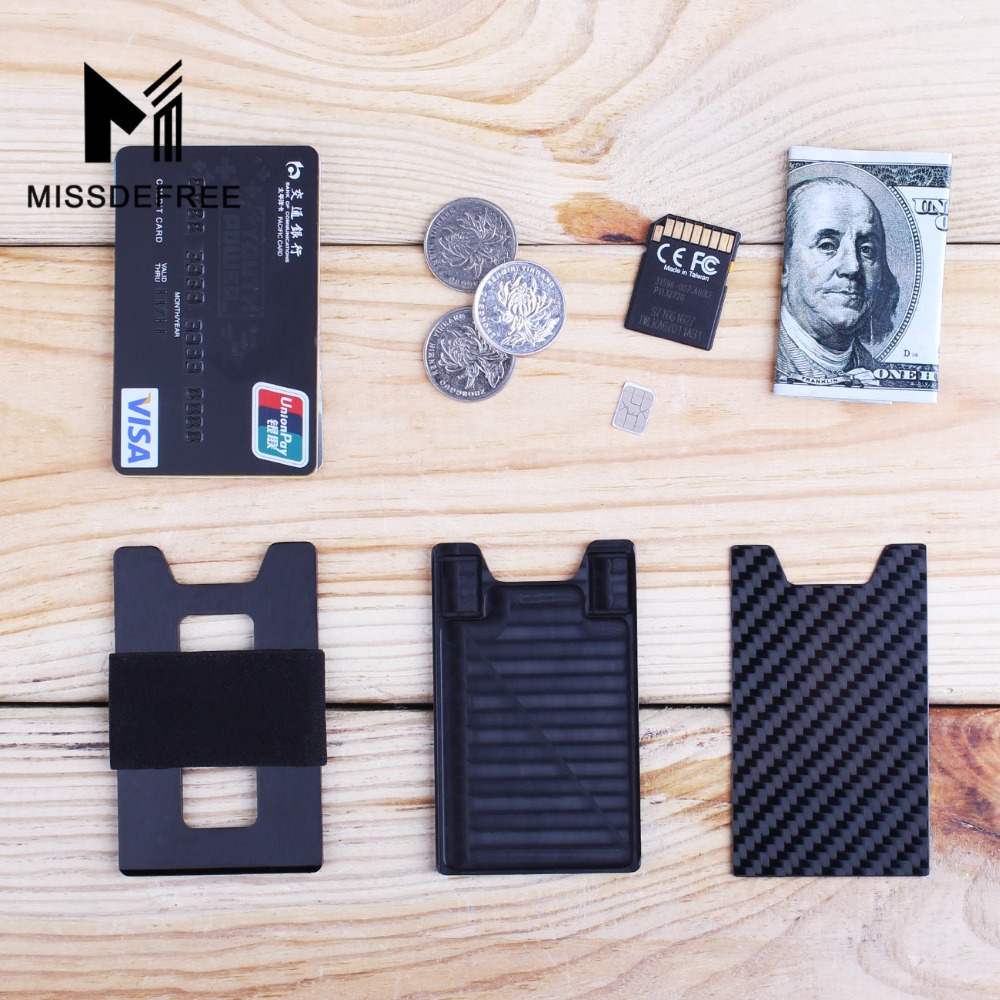 Minimalist Carbon Fiber Slim Wallet for Men & Women Slim Front Pocket Wallet & Credit Card Holder RFID Blocking