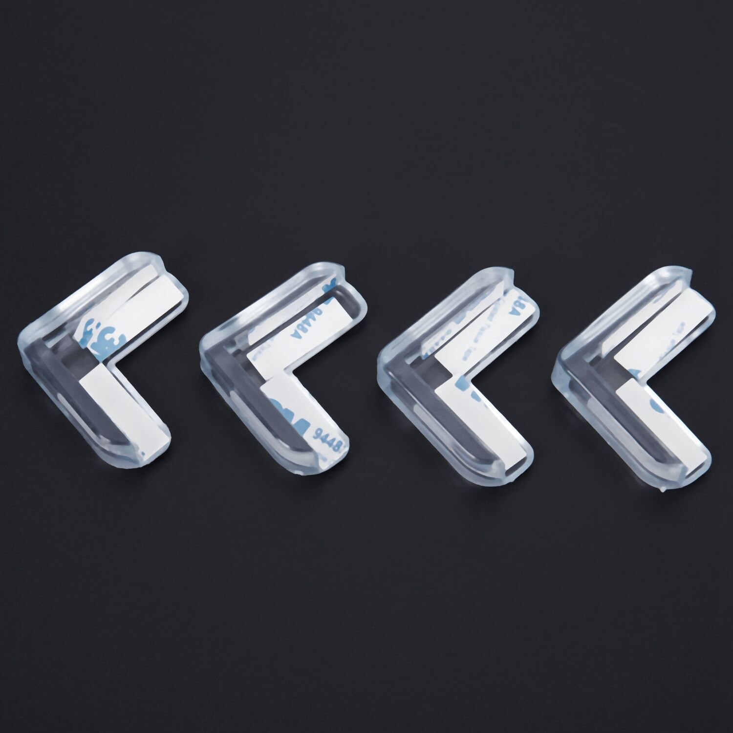 Protector de protección de esquina de escritorio de 4 piezas de plástico suave de seguridad transparente para mesa