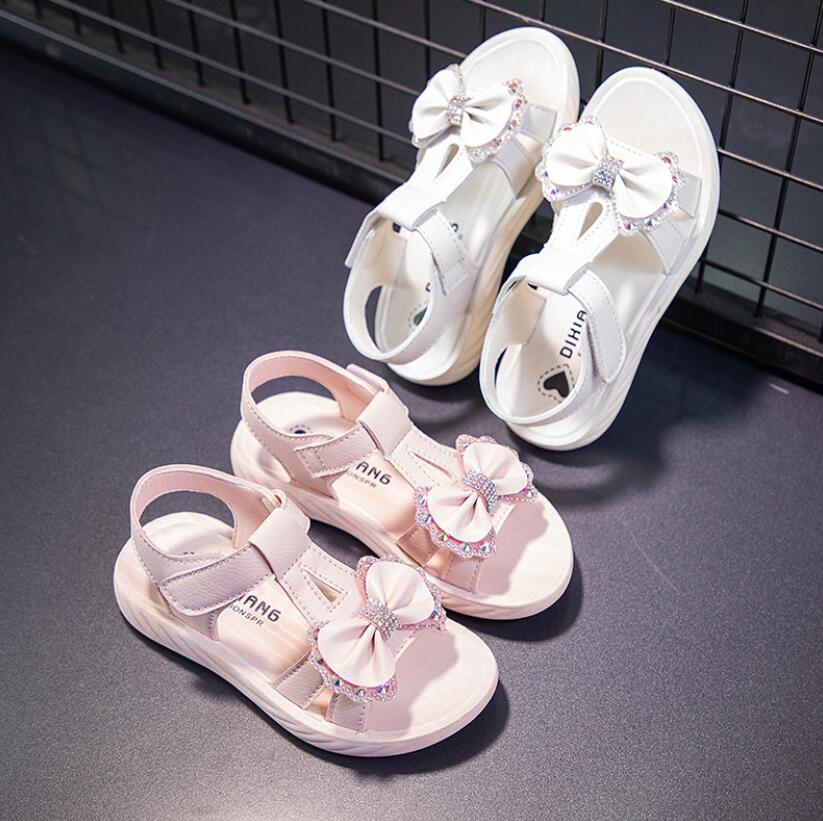 Children's Sandals Summer Girls Shoes Princess kids Sandals For Girls Lovely Rhinestone Butterfly Beach Shoes