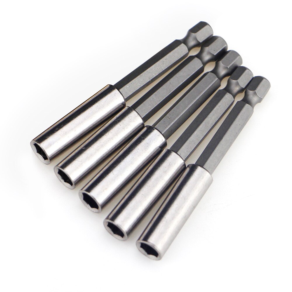 Magnetic Extension Bit Set Extensions Quick Change 1/4" 6.35mm Hex Rod Shank Long Handle 60 75 100 150 mm