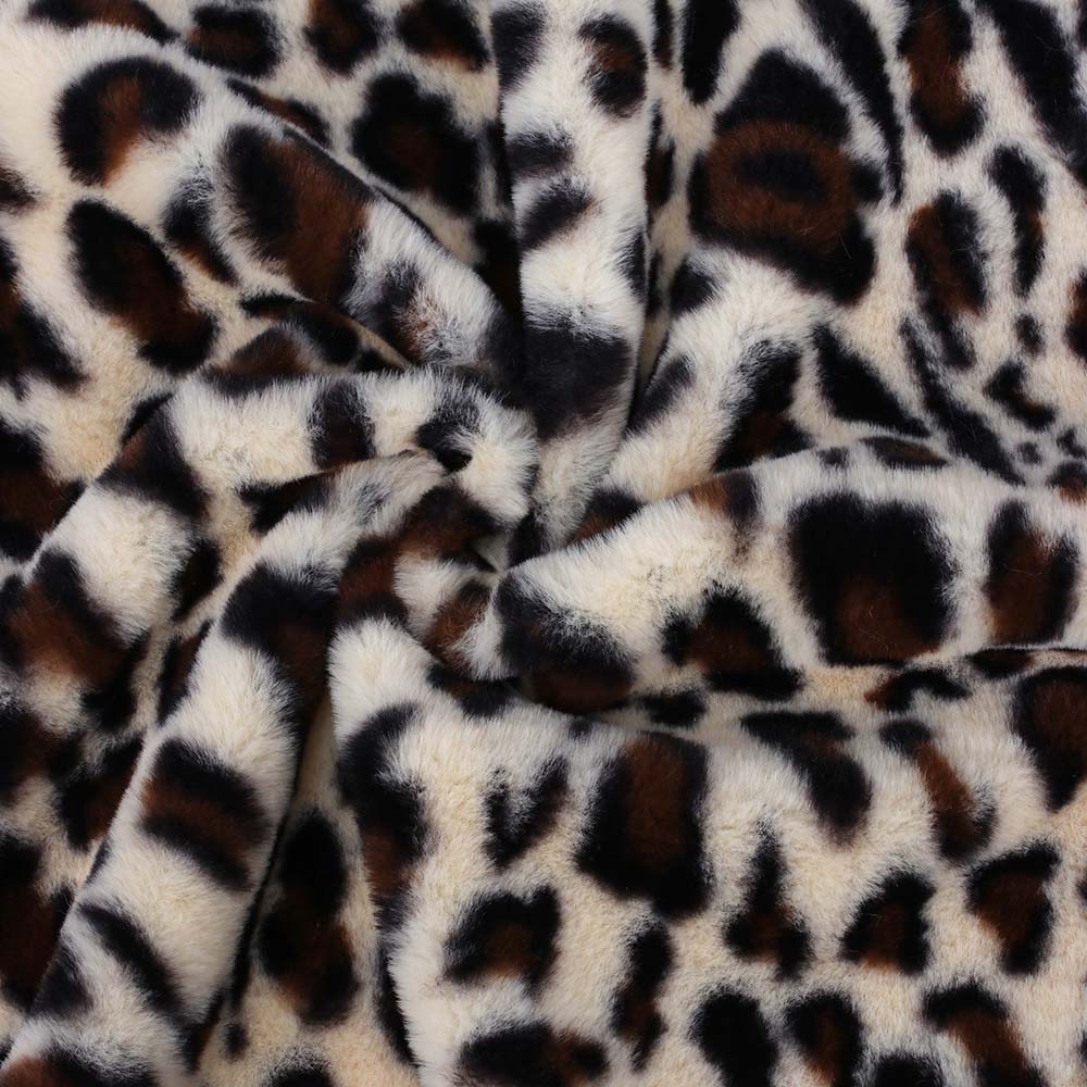 Leopard Flannel Sheet Faux Fur Fabric Cow Prints For Dress DIY Handmade Craft Supplies Needlework Sewing Materials 45*145cm/pc: 03