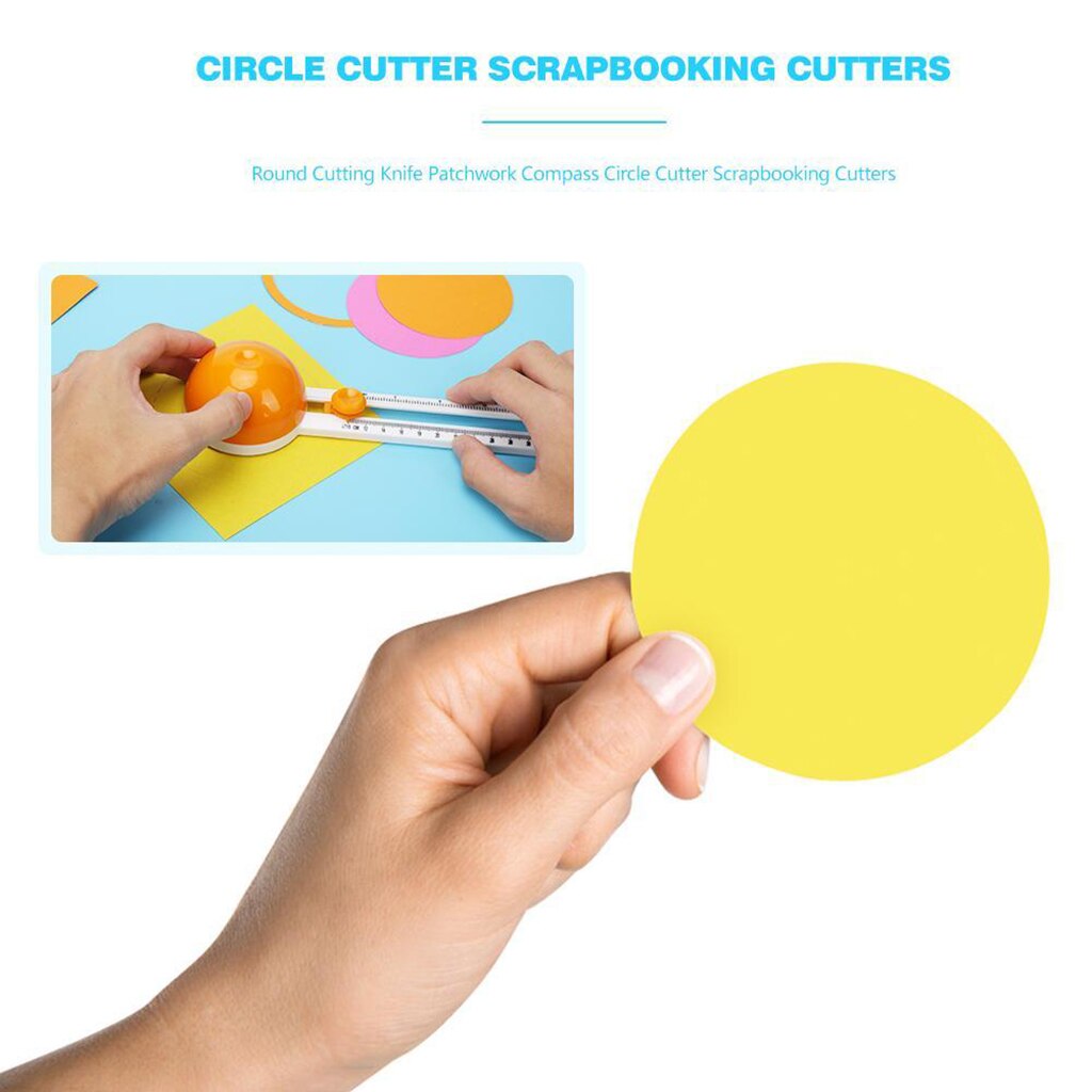 Rotary Cutter Paper Trimmer Cardboard Circles Cutting Tool for Kids Adults