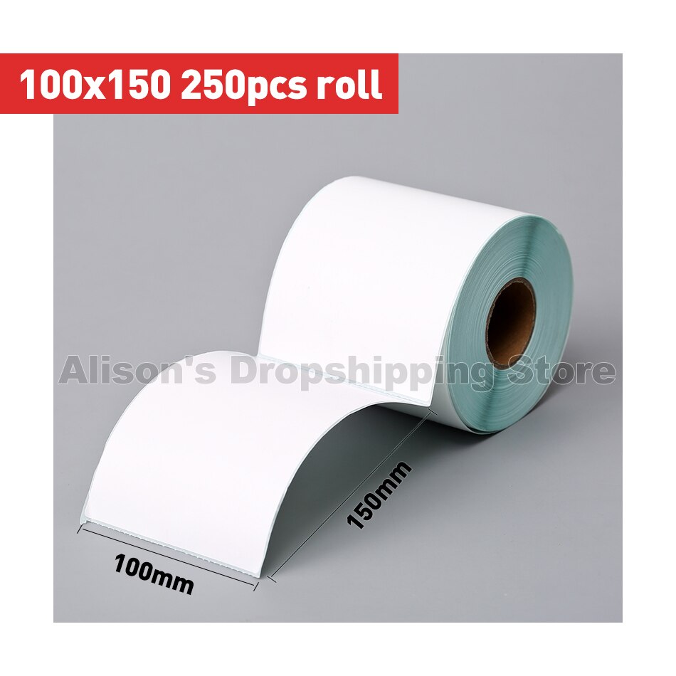 4 Inch Thermisch Label Papier Sticker Papier Voor Logistieke Label Printer 150*100Mm En 100*100Mm label Papers: Label-100-150-250