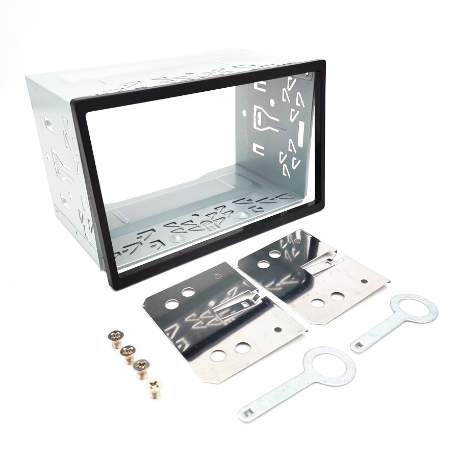universell 2 din metall fascia montering bindestrek-sett til bilradio dvd stereo installasjonsramme