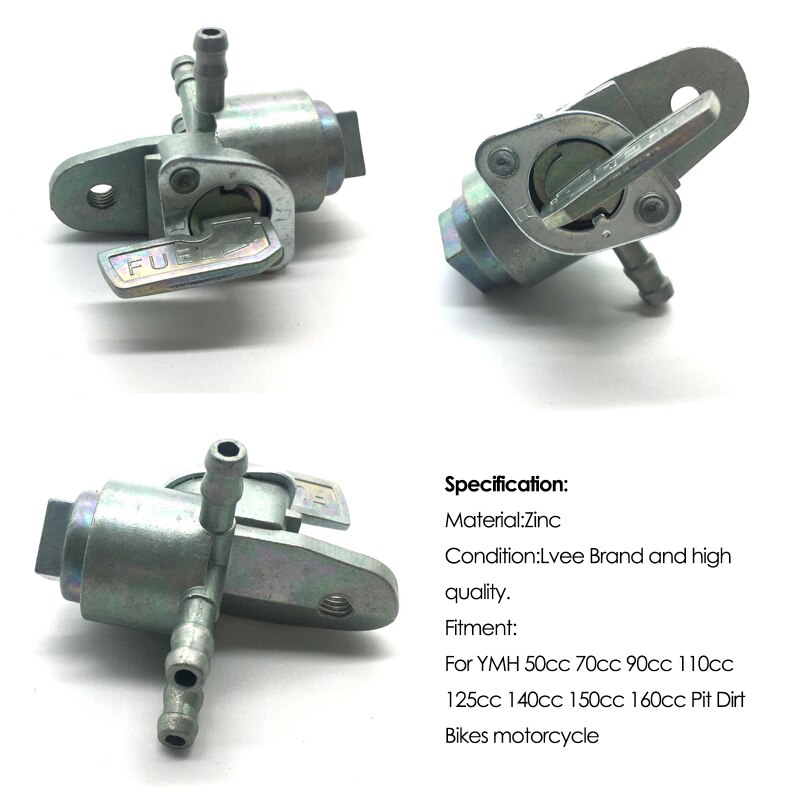 3-Port Gas Fuel Valve Switch Tap Valve Switch For YMH ATV Motorcycle Dirt Bike