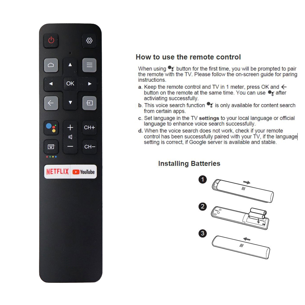 Nowy oryginalny pilot głosowy RC802V FNR1 / RC802V FUR6 do TCL Android Smart TV 49P30FS 65P8S 55C715 49S6800 43P615