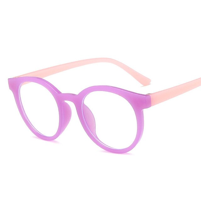 Retro Anti-blue Light Glasses Frame Children's Glasses Round Glasses For Kids Student Eyeglasses Child Goggle Cute Pink: 5