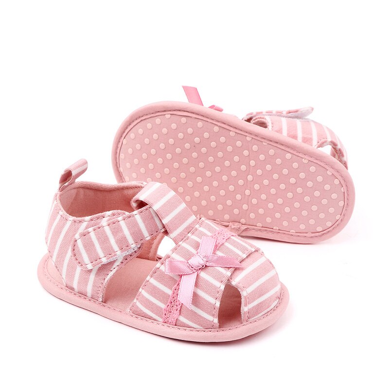 Baby Girls Shoes Summer Cotton bow Sandals Soft Sole Shoes Prewalkers