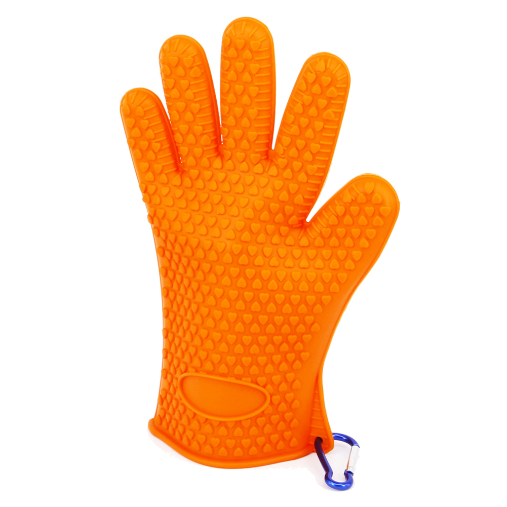 1pc Outdoor Non-slip Fishing Gloves for Winter Angling Full Finger Catch Fish Equipments Waterproof Gloves Soft Rubber: Orange