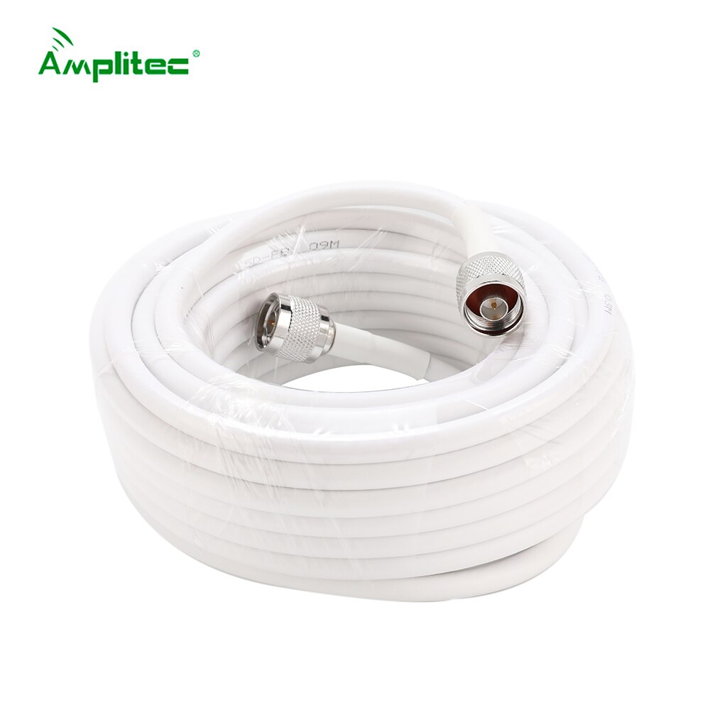 Amplitec 5 &amp; 13 medidores branco baixa perda 5d lmr 50 ohm rf cabo coaxial n macho para n conector masculino para repetidor impulsionador de sinal