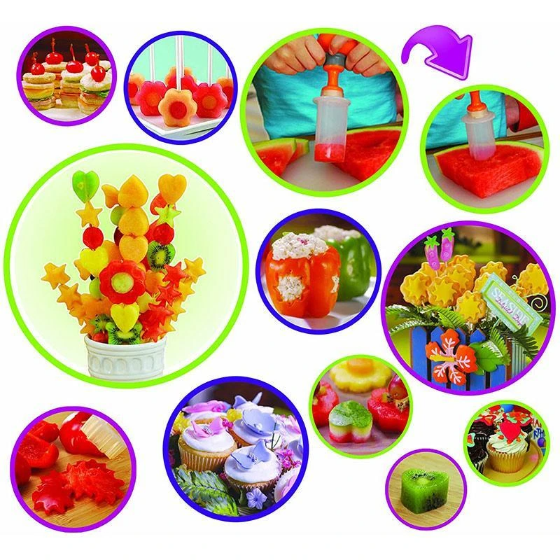 Fruit Groente Shape Cutter Star Heart Shape Groenten Cutter Draagbare Kokhulpmiddelen Rvs Fruit Snijden Sterven Keuken