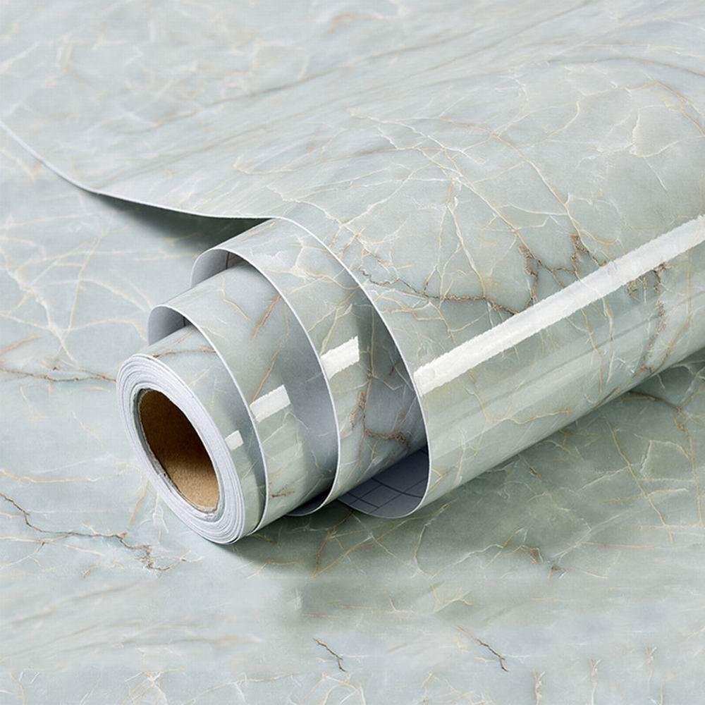 PVC Wallpaper Sticker(Marble) Waterproof Oilproof Self-Adhesive Backsplash for Kitchen Bathroom, 23.6"x39.4" Roll