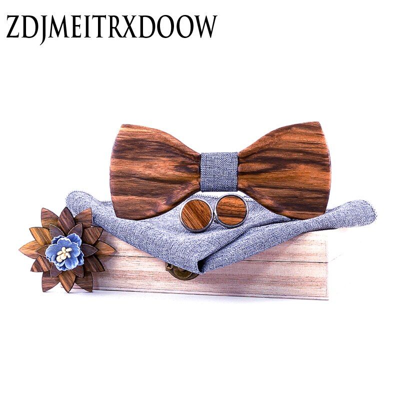 zebra in Legno Fatti A Mano 3D Grigio Arco di Legno Cravatte per Gli Uomini di Qualità degli uomini di cravatta Legno Bowtie 3D Fatti A Mano Farfalla di Legno arco cravatta Gravata