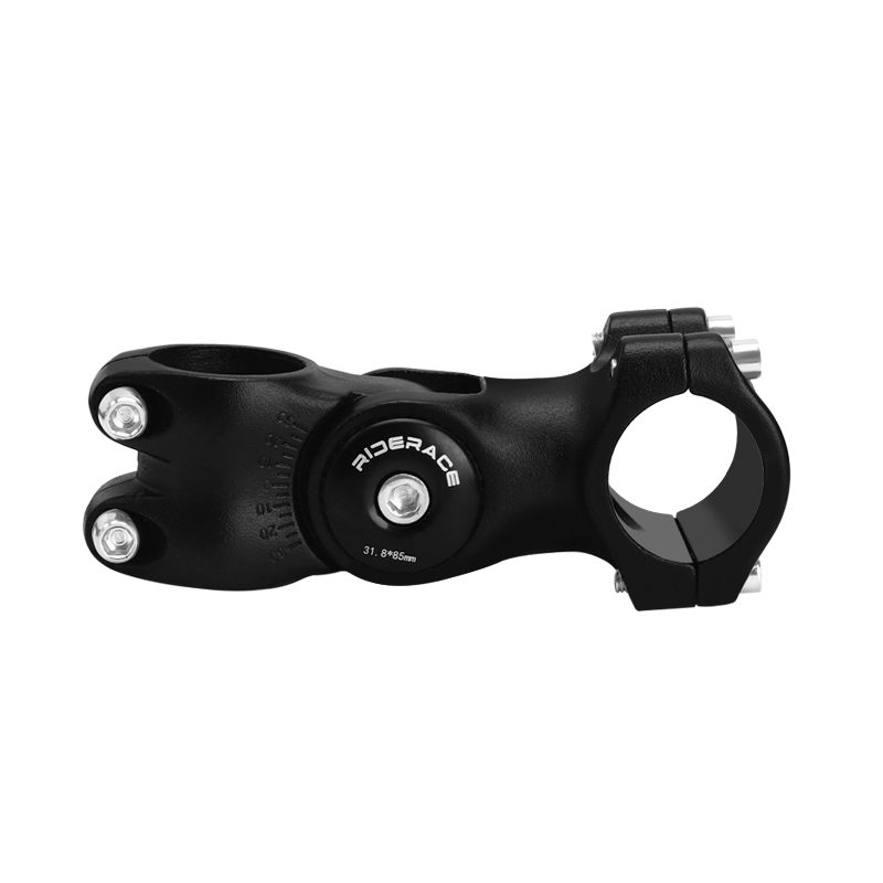 RIDERACE-vástago de bicicleta de montaña y carretera, mesa de bicicleta de montaña, varilla de 85/100/120mm, vástago de horquilla delantera ajustable para manillar de 31,8mm, piezas eléctricas: Blanco