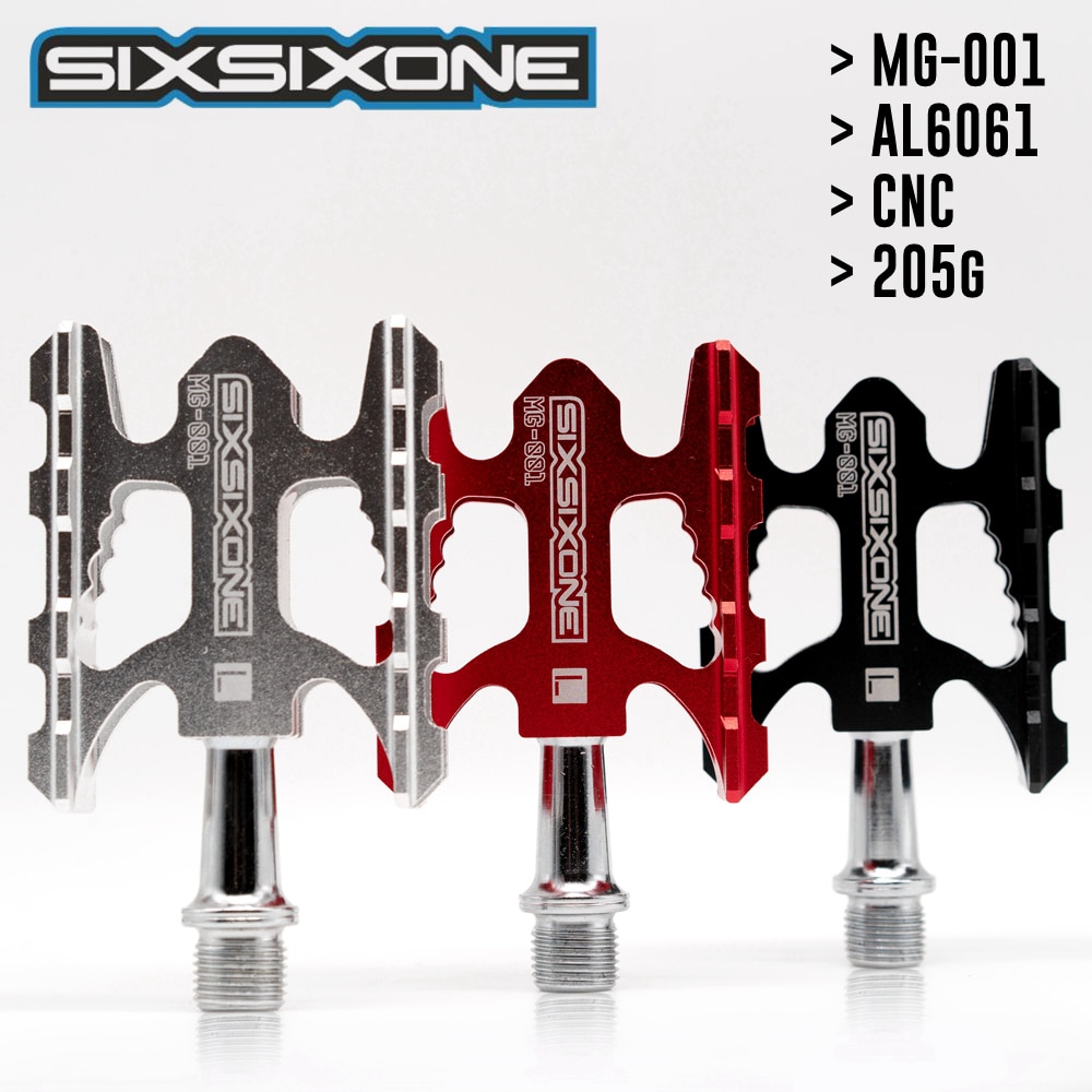 SIXSIXONE Flat Pedals Road Bike Pedals Ultralight Alumi-Alloy Cycling Road Pedals In Bicycle Pedals for MTB Road Cycling 205g
