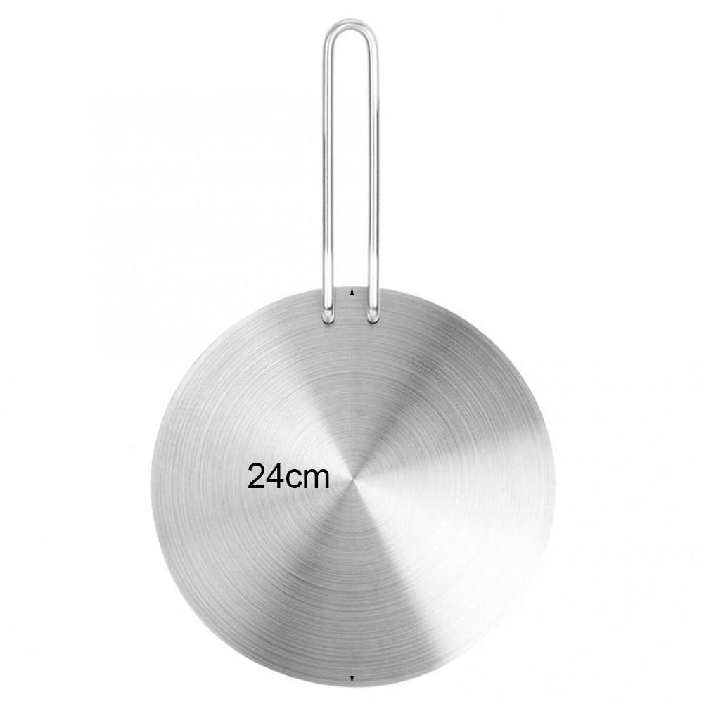 Køkken induktion komfur rustfrit stål varme diffuser induktion plade adapter konverter gas el komfur plade sol komfur: 24cm