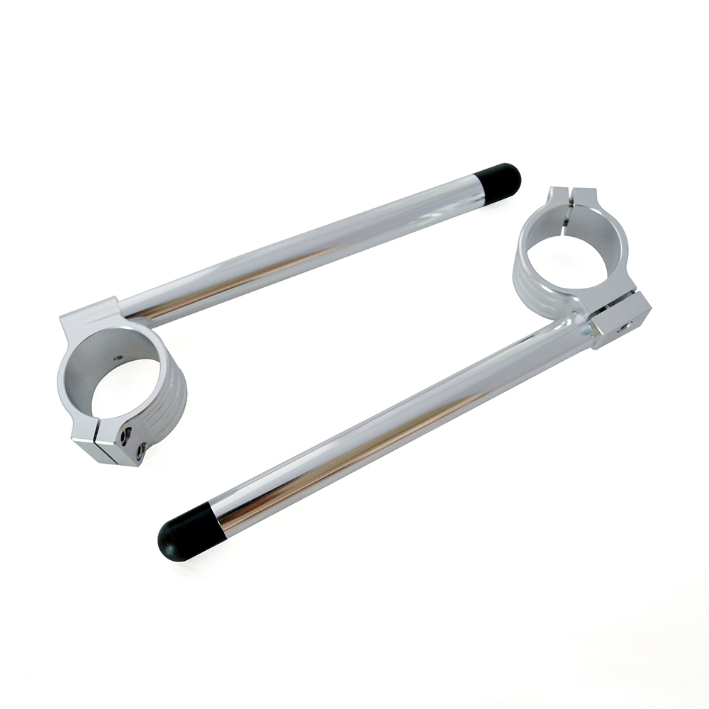 Motorfiets Racing Billet CNC 50mm Clip-On Stuur 7/8 "Bars voor Yamaha YZF R1 1998 r6 2005 ZX14 ZX10R ZX6R/RR: 50mm Silver