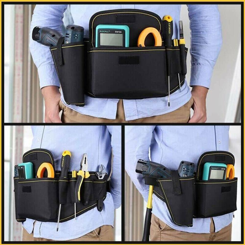 Multifunctional Repair Kit Oxford Cloth Hardware Tool Belt Bag Waterproof Firm Durable Multi-pockets Waist Bag