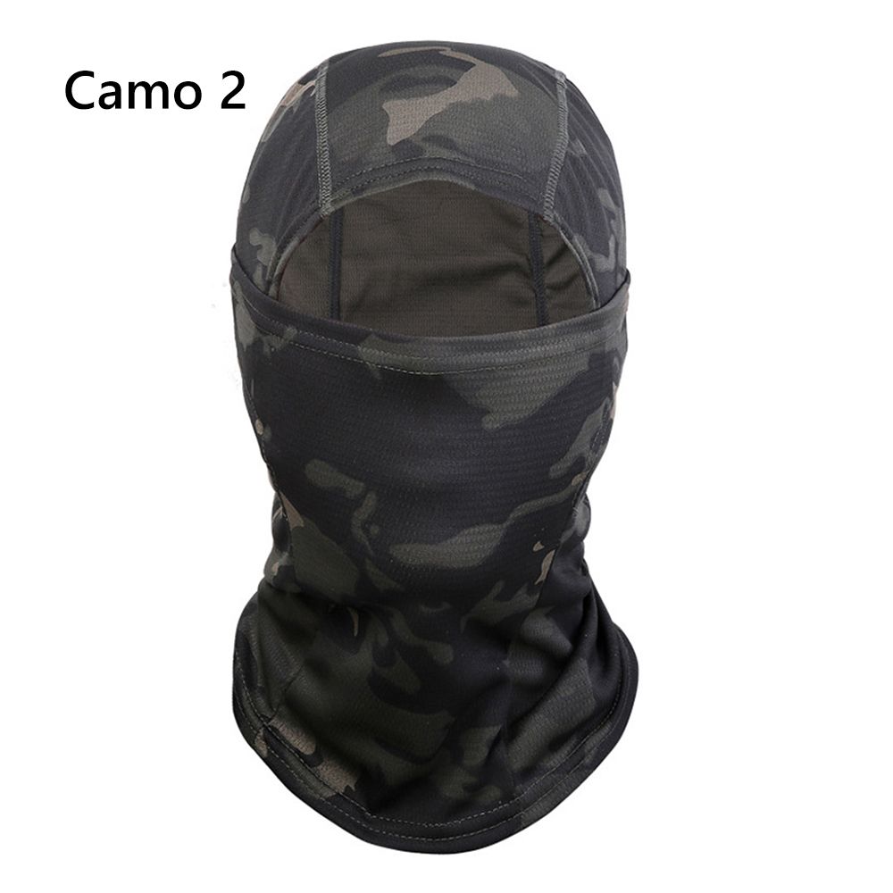 Cagoule respirante anti-poussière pour moto, cagoule de Protection solaire UV: Camo 2
