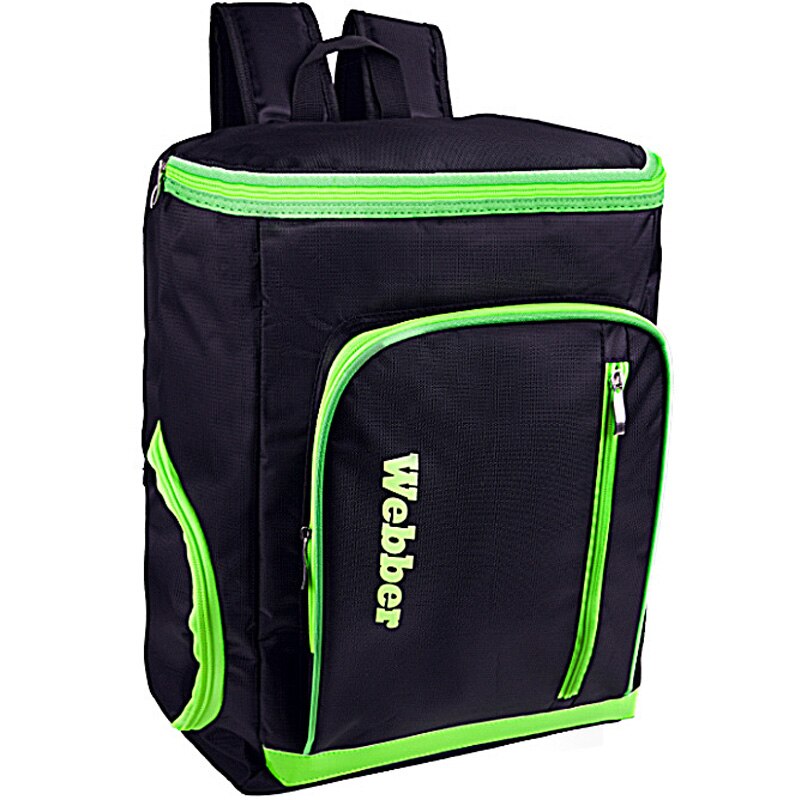 Tennis Bag Portable Polyester Fiber Shoe Storage Squash Badmintion Padel Backpack Large Capacity Two Rackets Sports Bag: Green