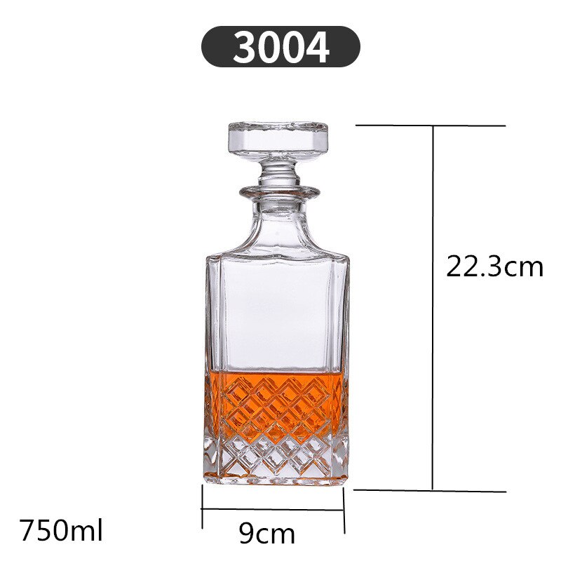 Luxe Glazen Karaf Fles Wijn Fles Whisky Karaf Alcohol Container Schenker Wijn Karaf Vodka Crystal Glas Home Bar: 3004