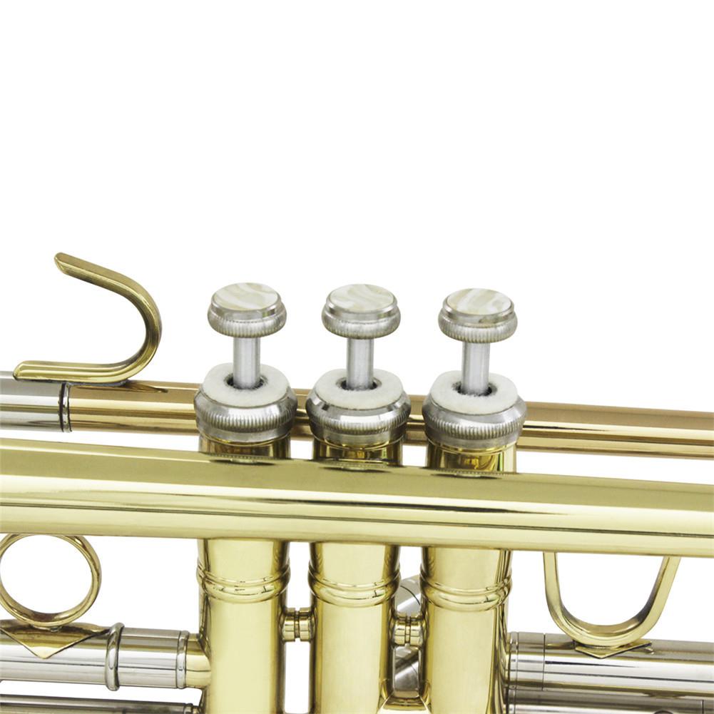 Almohadillas de prensa de trompeta blanca de 10 piezas, piezas de repuesto de reparación de trompeta para principiantes, accesorios musicales de trompeta